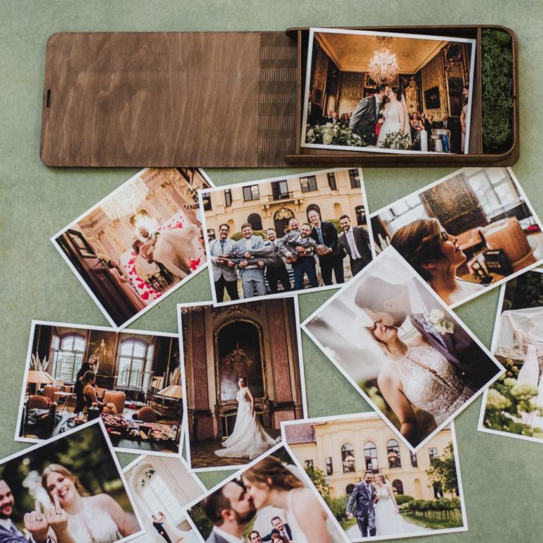 Fineart Fotoprints und Holzbox, bei Hochzeitspaket enthalten